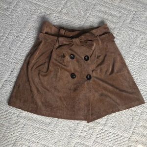 Altard State Tan Velvet Skirt